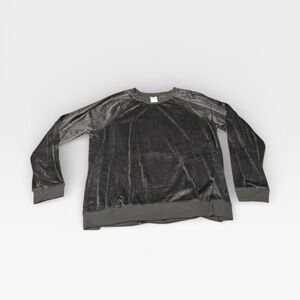 Stars Above Plush Pajama Long Sleeve Shirt Gray Large